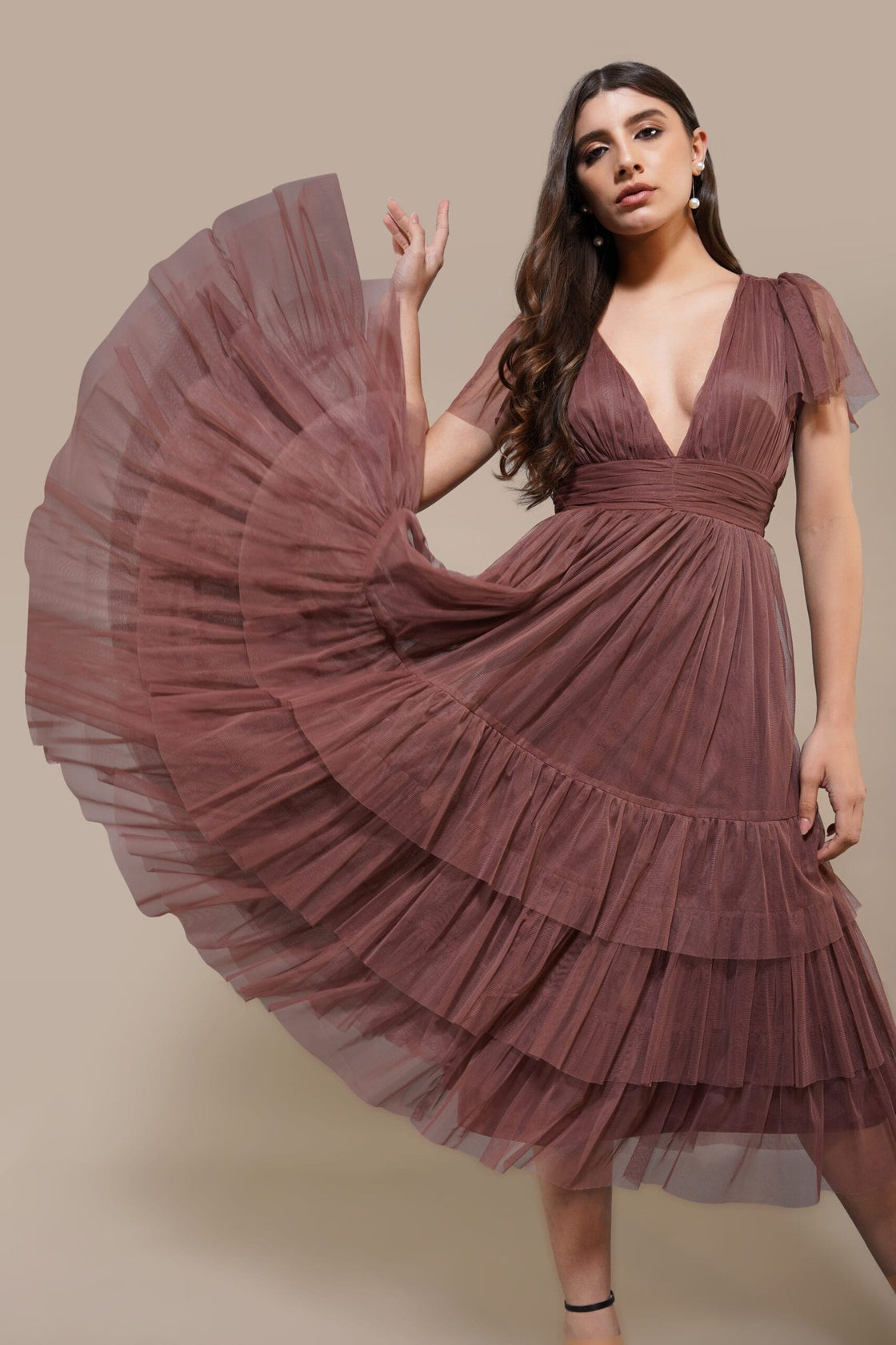 Madison Midi Rose Brown