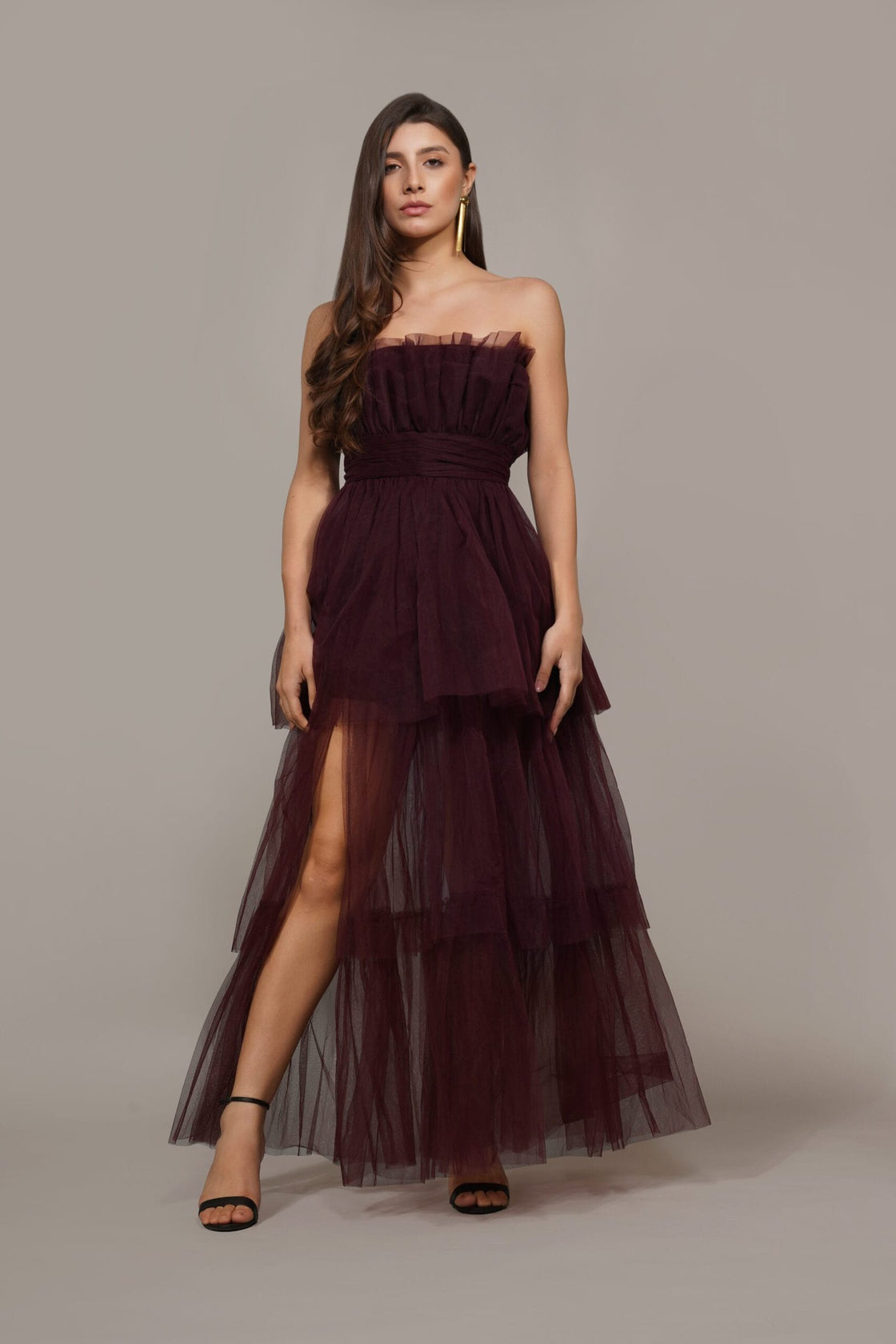 Natalia Midi Burgundy