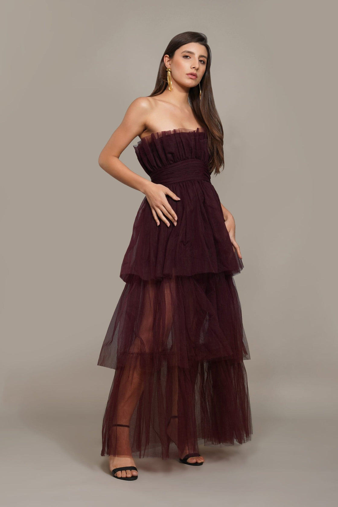 Natalia Midi Burgundy