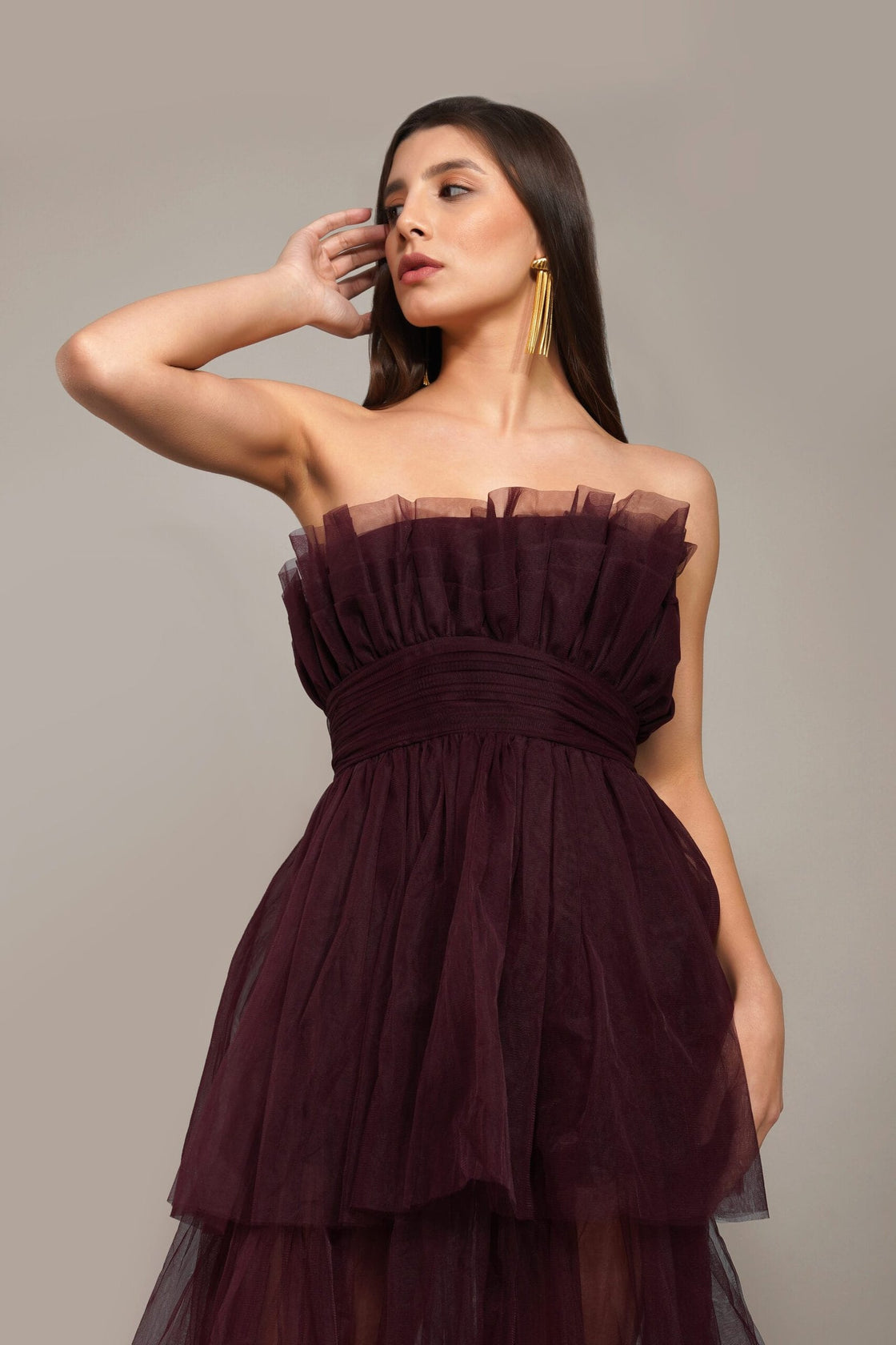 Natalia Midi Burgundy