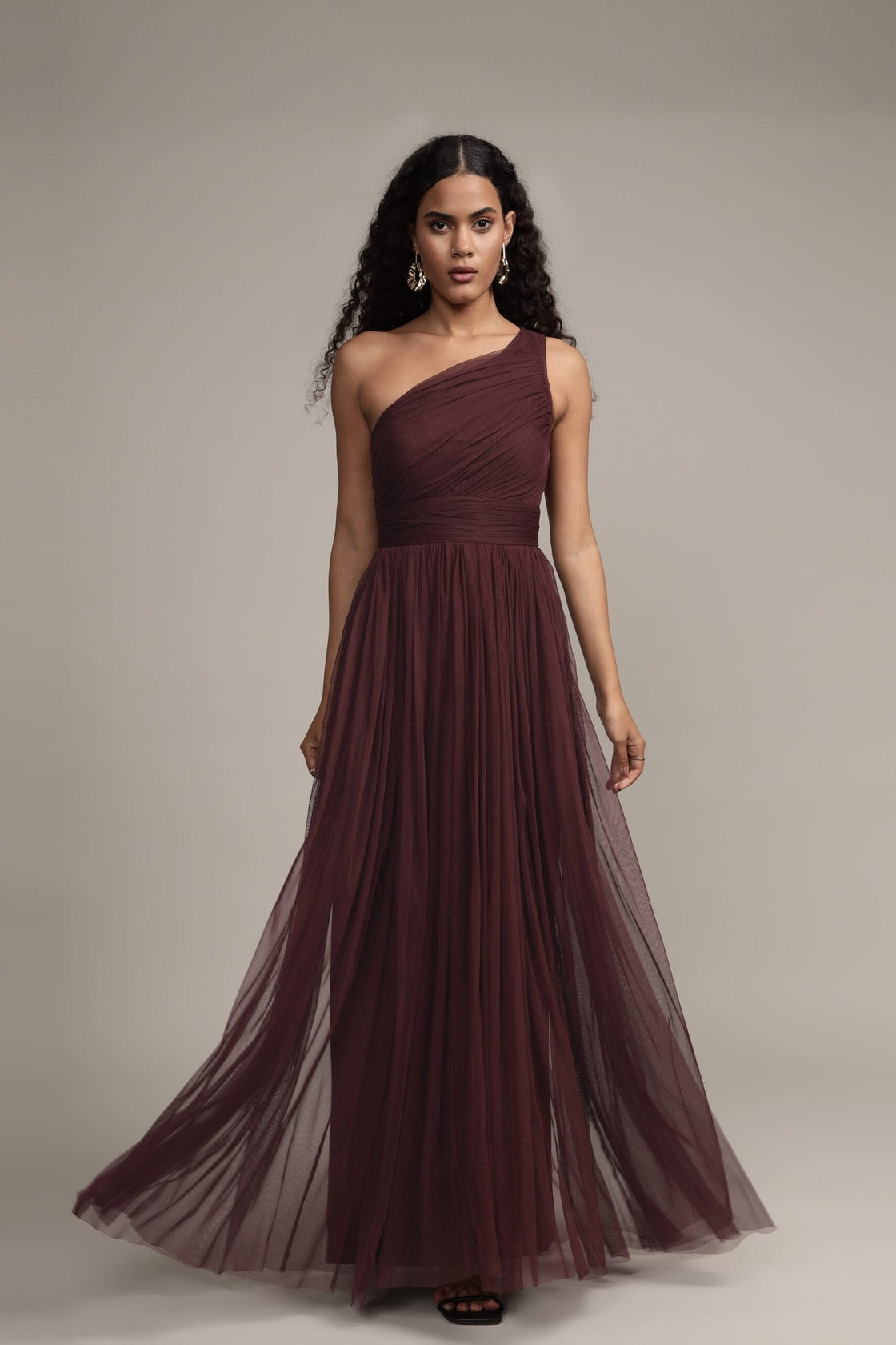 One Shoulder Plum