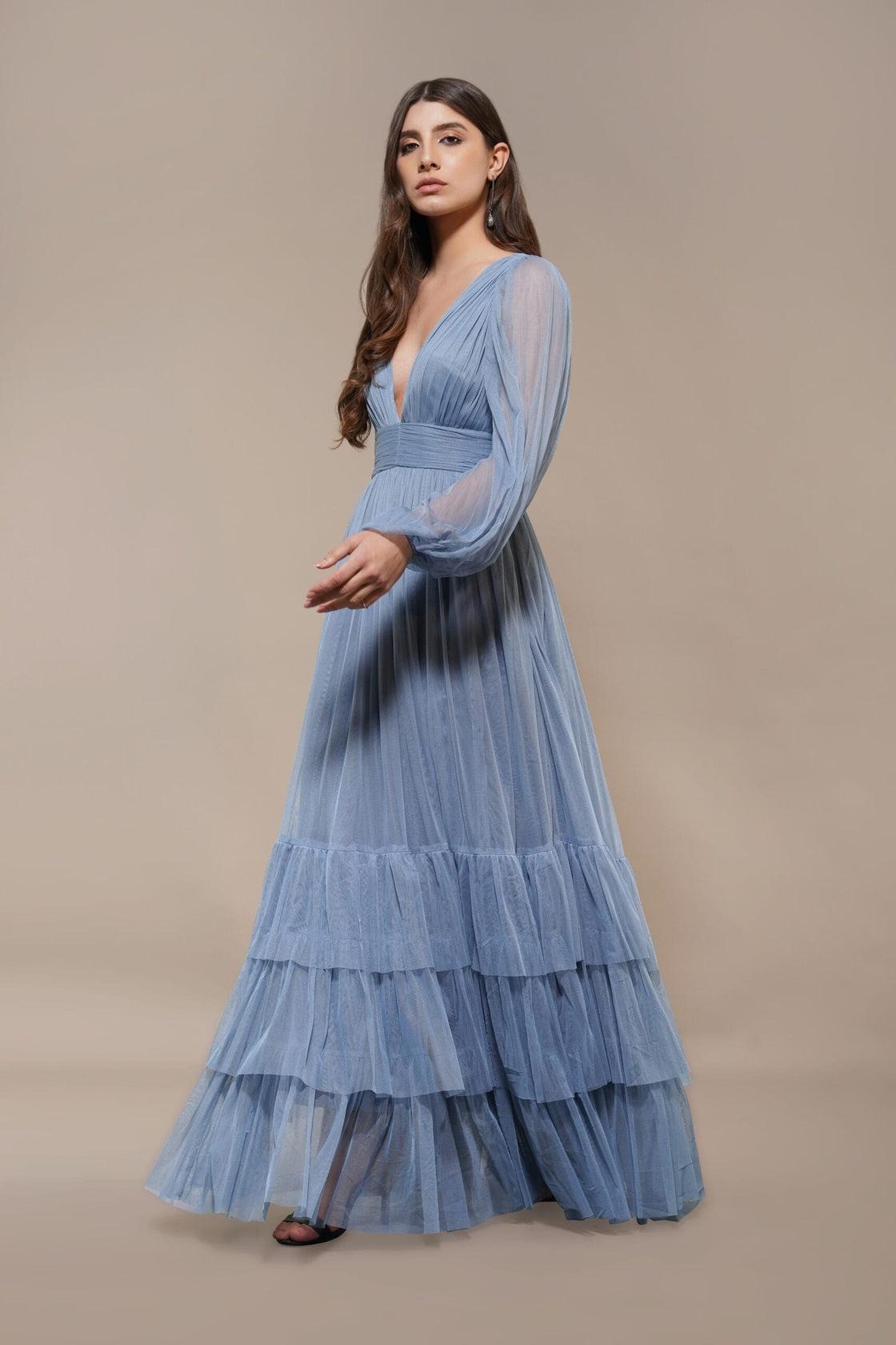 Madison Full Sleeve Maxi Powder Blue