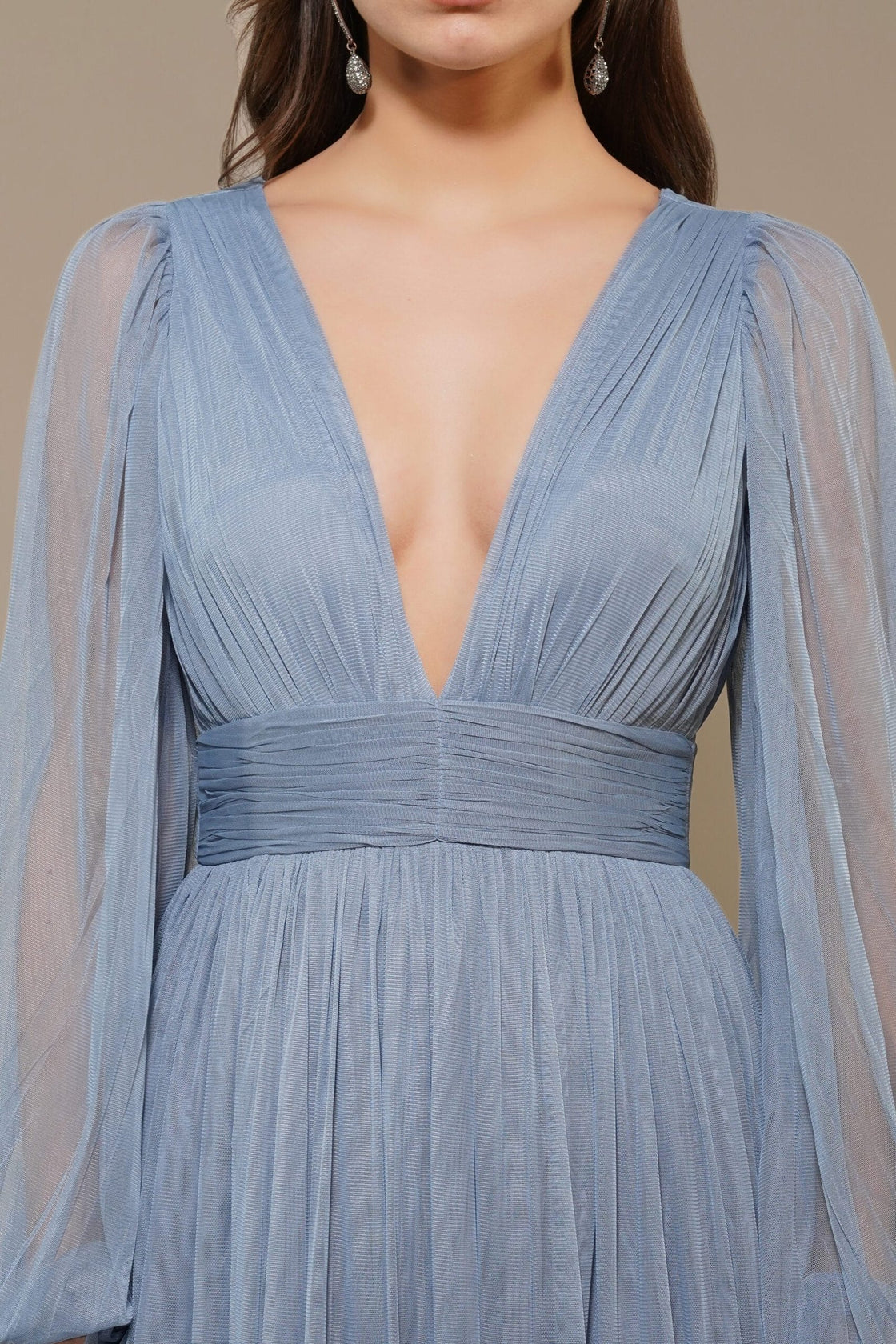 Madison Full Sleeve Maxi Powder Blue