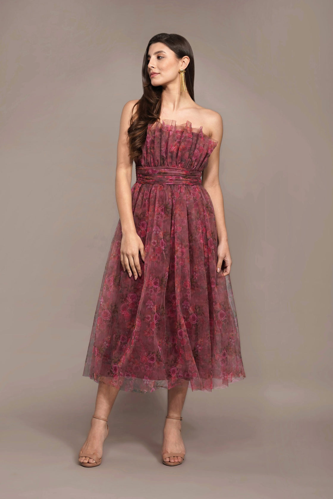Nisrat Midi Pink Floral