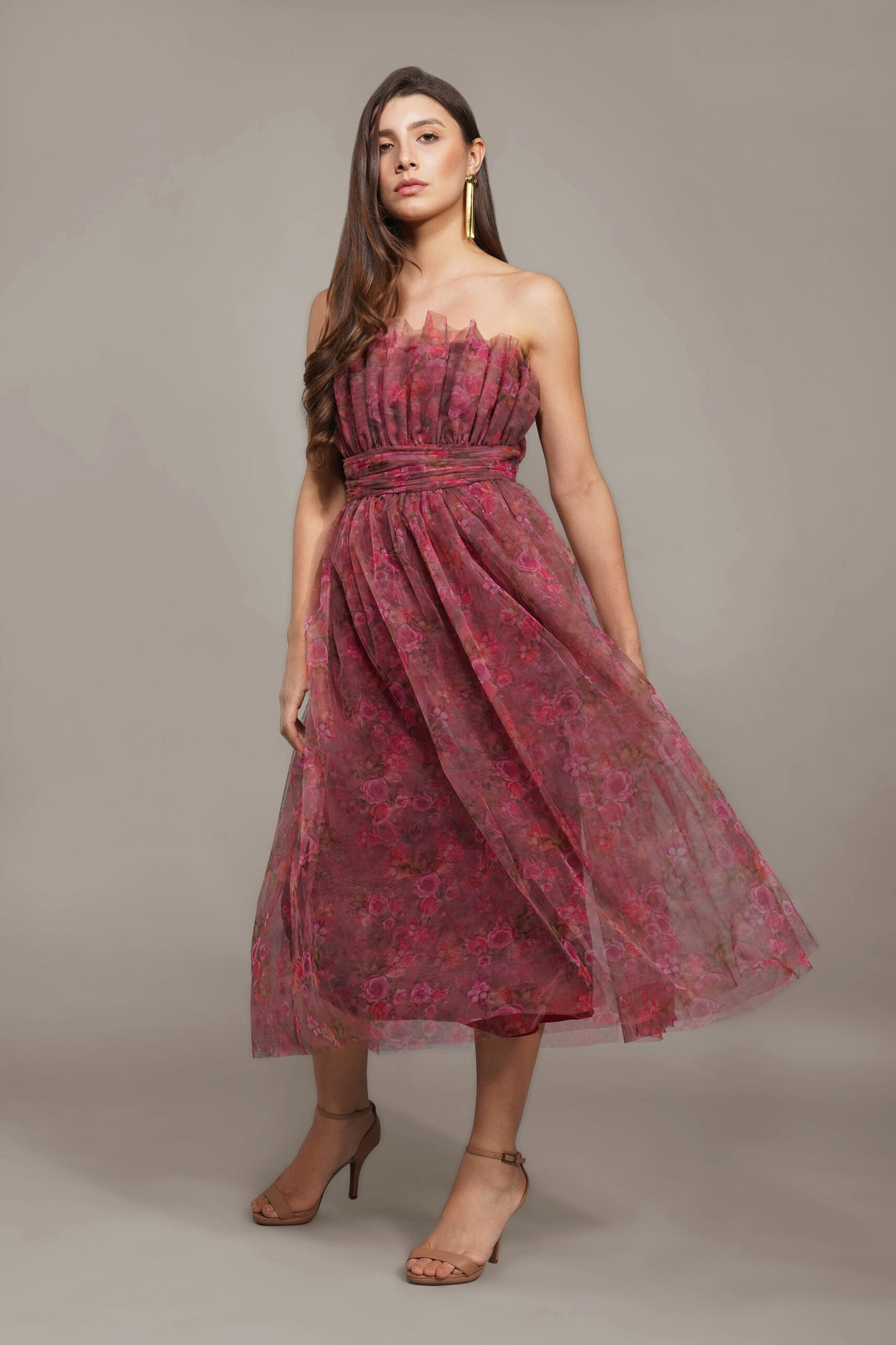 Nisrat Midi Pink Floral