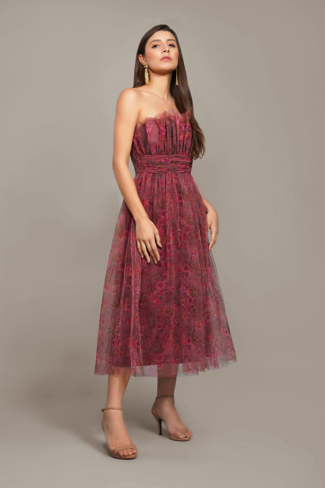 Nisrat Midi Pink Floral
