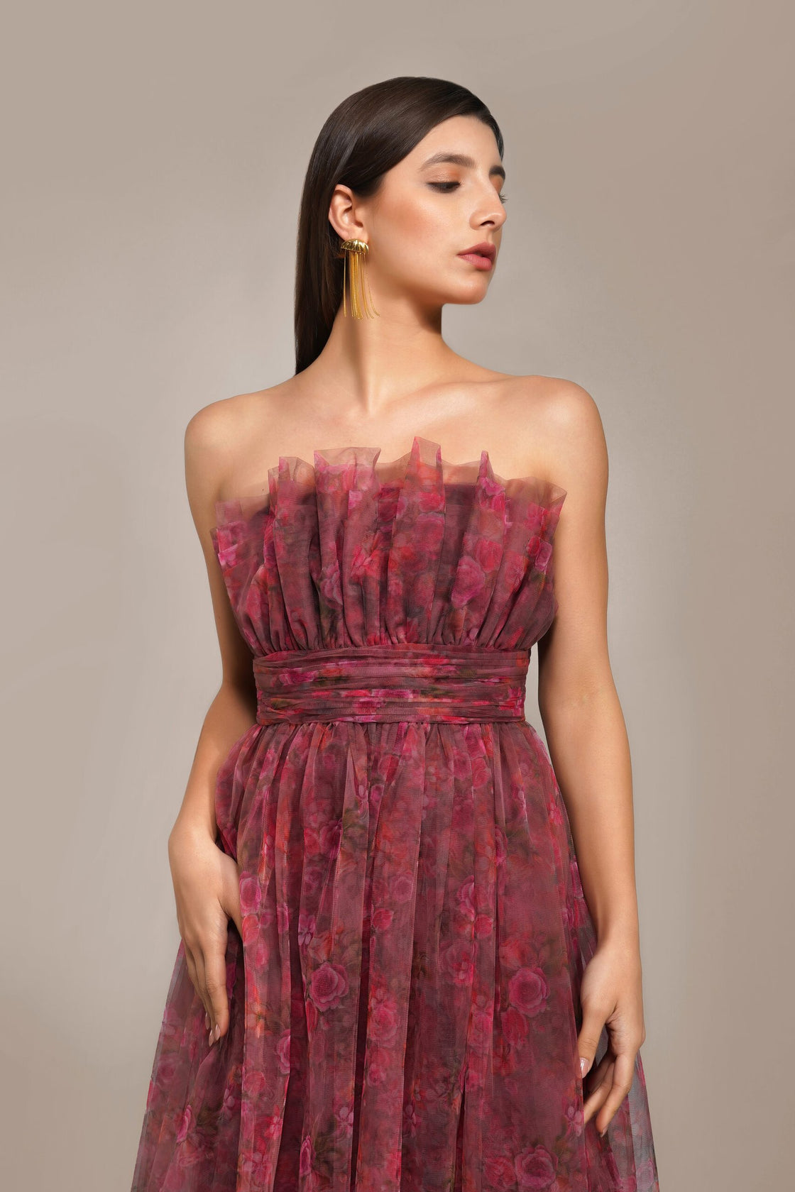 Nisrat Midi Pink Floral