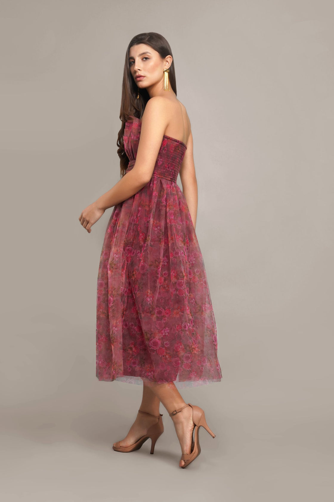 Nisrat Midi Pink Floral