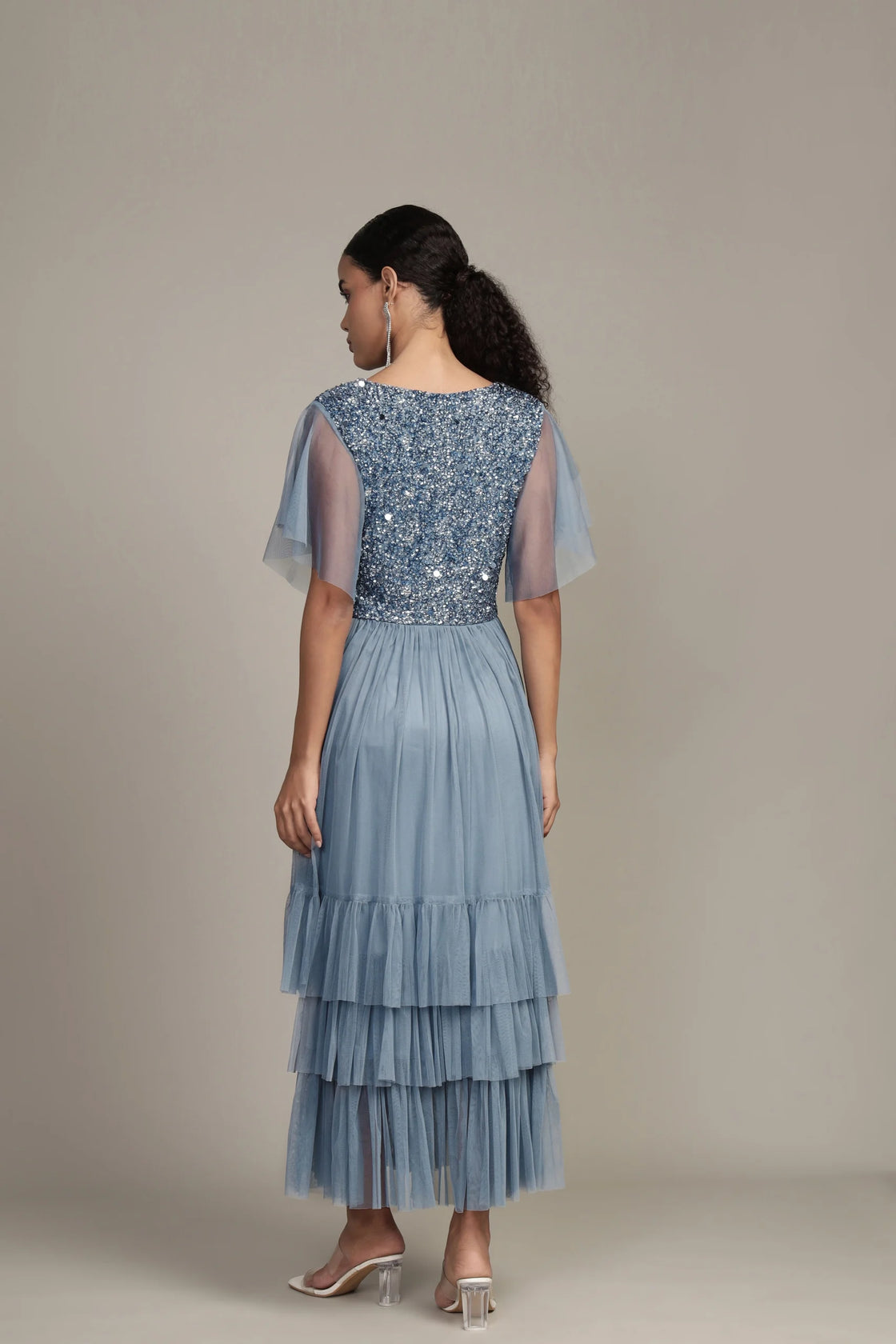 Maddie Embellished Dusty Blue