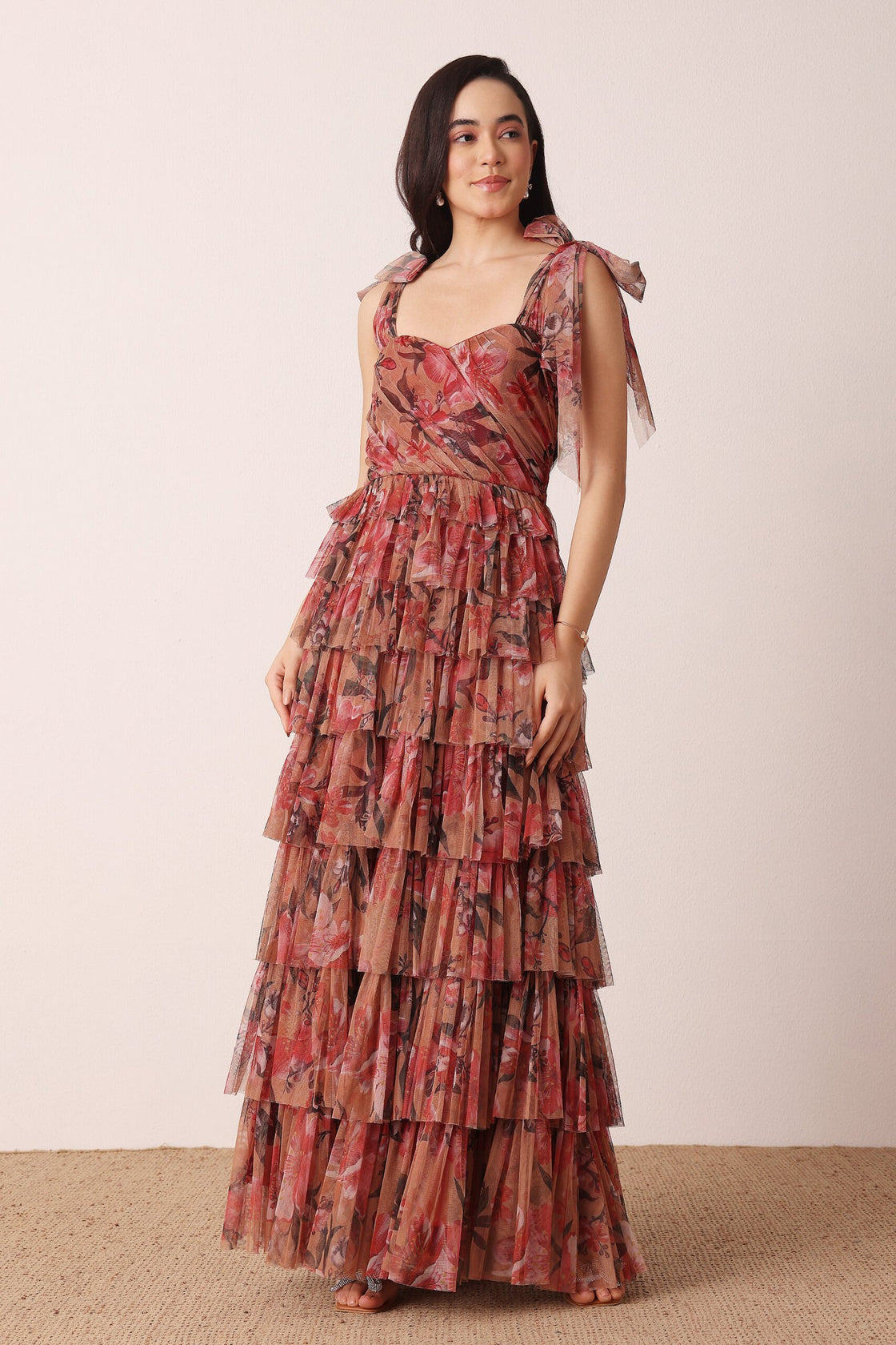 Ophelia Maxi Red Floarl