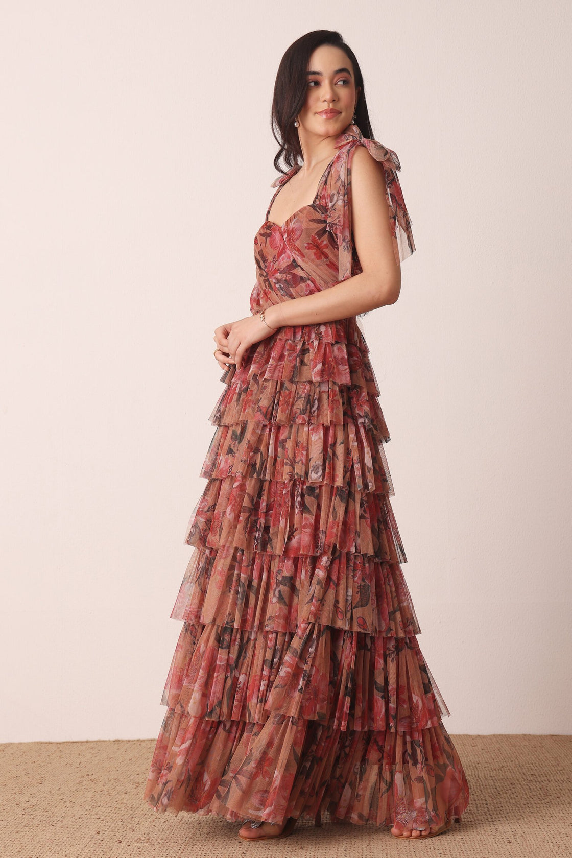 Ophelia Maxi Red Floarl