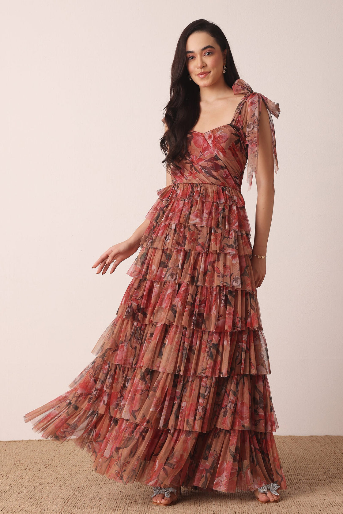 Ophelia Maxi Red Floarl